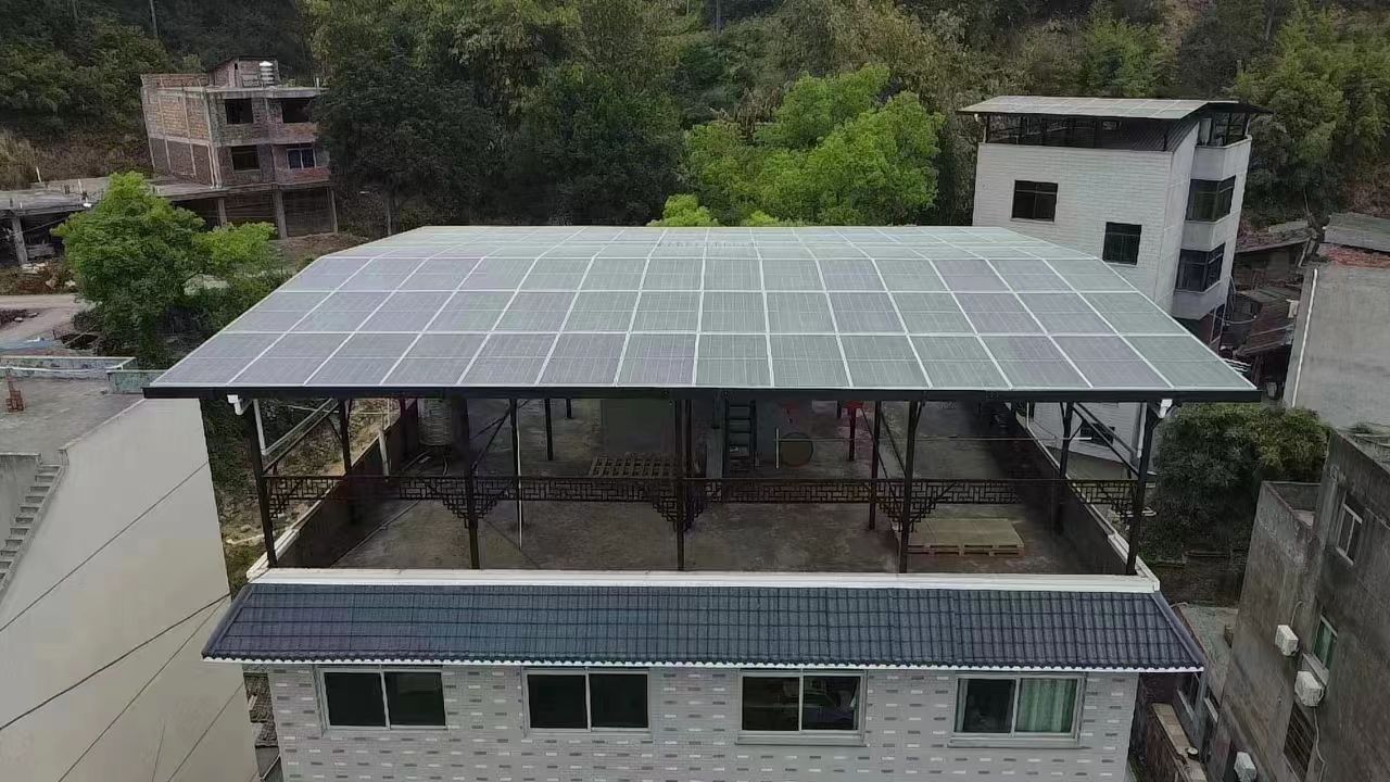 海东15kw+10kwh自建别墅家庭光伏储能系统